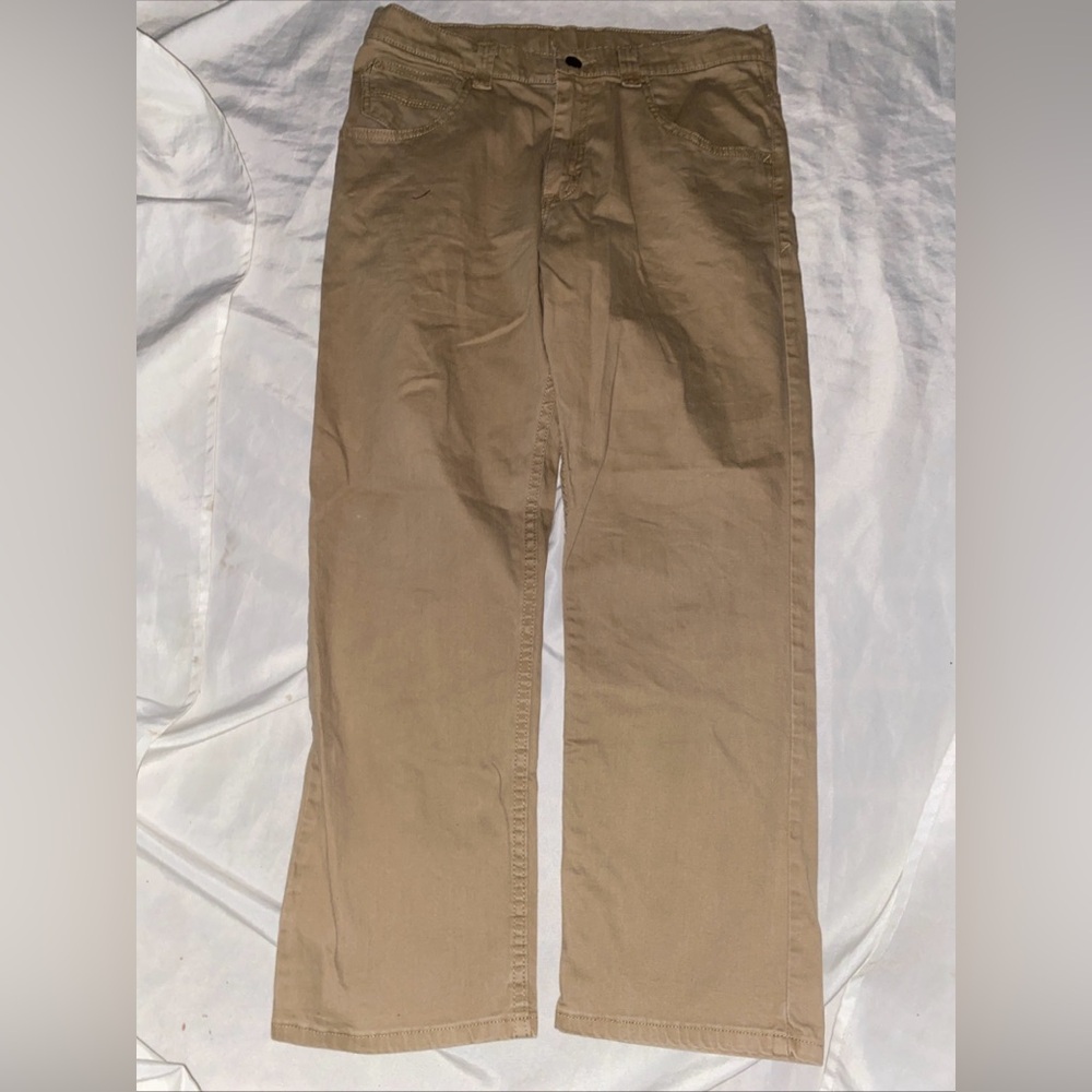 Wrangler Kids Pants 14 Husky Brown Adjustable waist